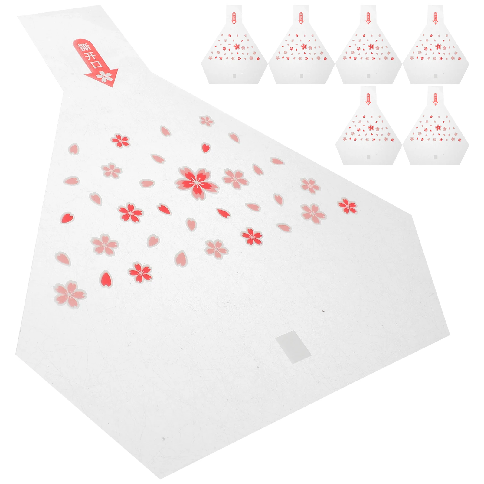 

100 Pcs Red Rice Ball Packaging Bags Disposable Onigiri Wrappers Sushi Mold Triangle Bags Japanese Packing Solution