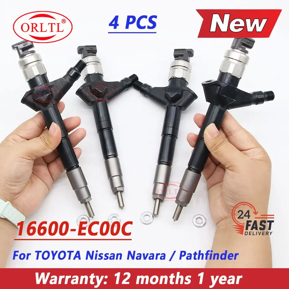 4PCS 16600-EC00C 16600-EC00D 16600-EC00E New Diesel Injector 16600EC00C 16600EC00D 16600EC00E For Nissan YD25 Navara Pathfinder
