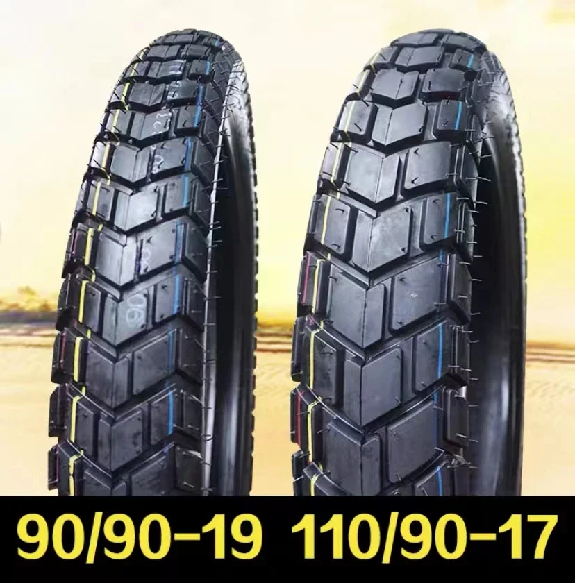 

motorcycle front 90/90-19 rear 110/90-17 backplate anti-skid tire 250 inner and outer tires