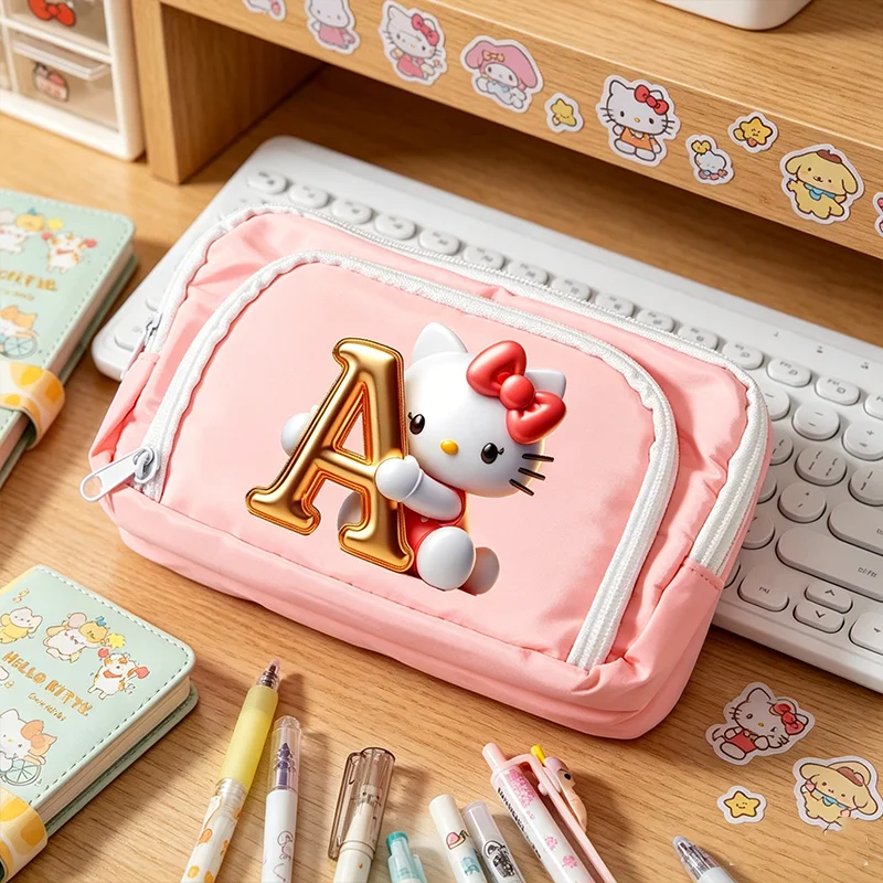 

Pencil Case Pen Bag Organizer Pouch Student Back To School Supplies Office University Stationery Sanrio Hello Kitty Pen Box Gift