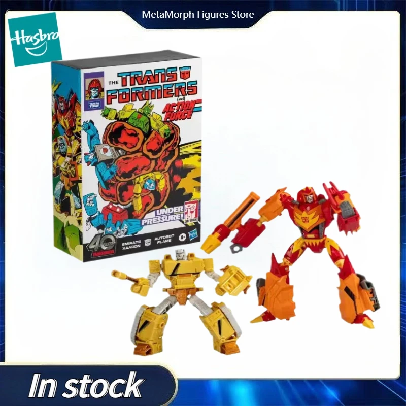 

Original Hasbro Transformers Toys 40th Anniversary Limited Retro Comic Version EMIRATE XAARON AUTOBOT FLAME Model Toy