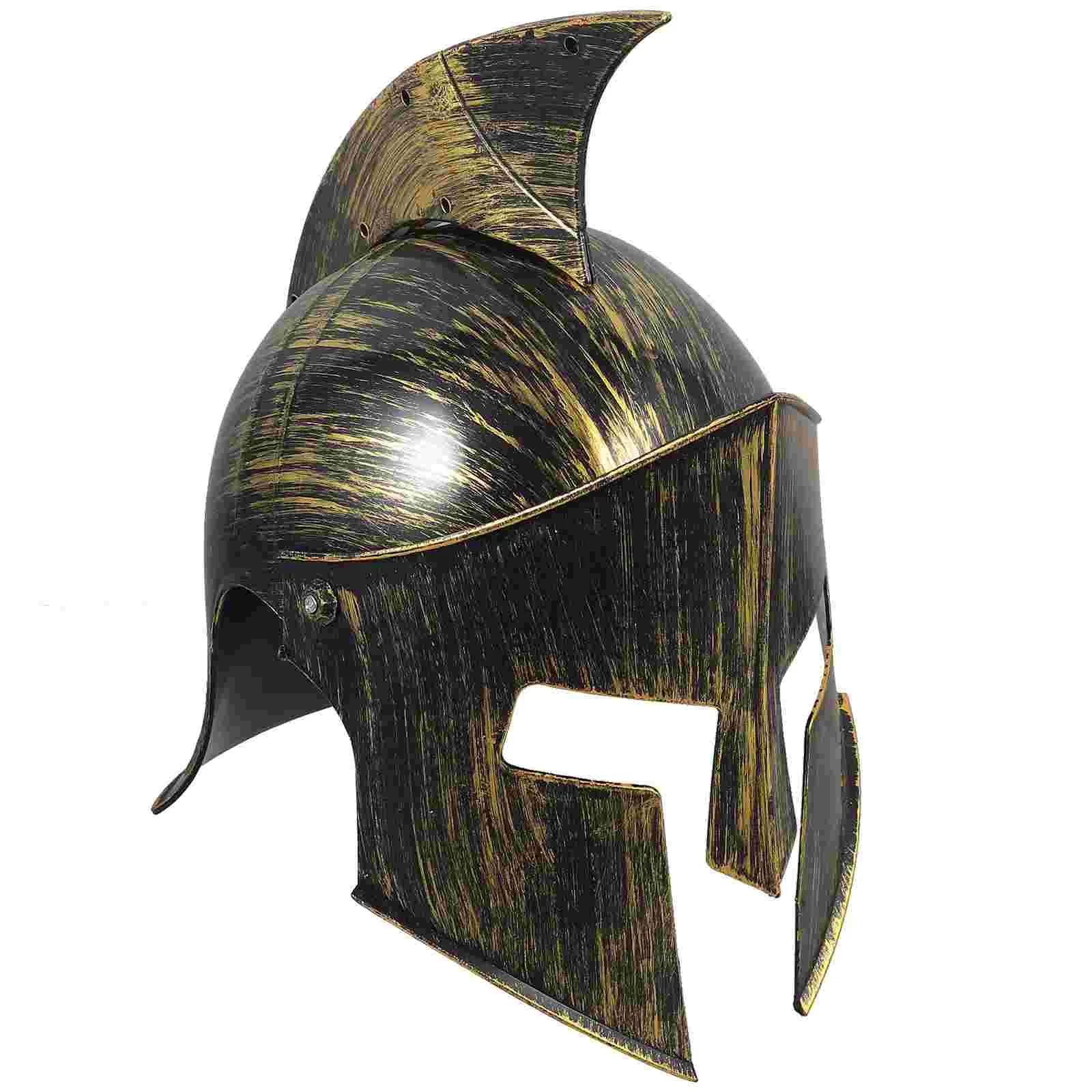 Ancient Roman Warrior Hat Men Middle Ages Adults Soldier Pu Cosplay Costume Plastic