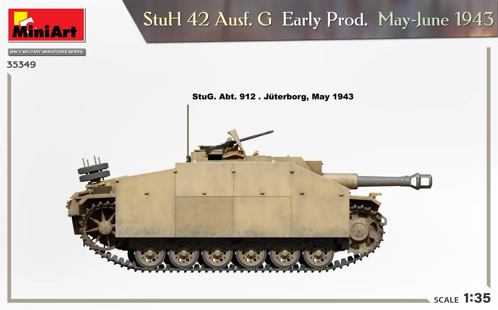 Miniart 35349 1/35ขนาด stuh 42 ausf. G prod. 1943พฤษภาคม-June (รุ่นพลาสติก)