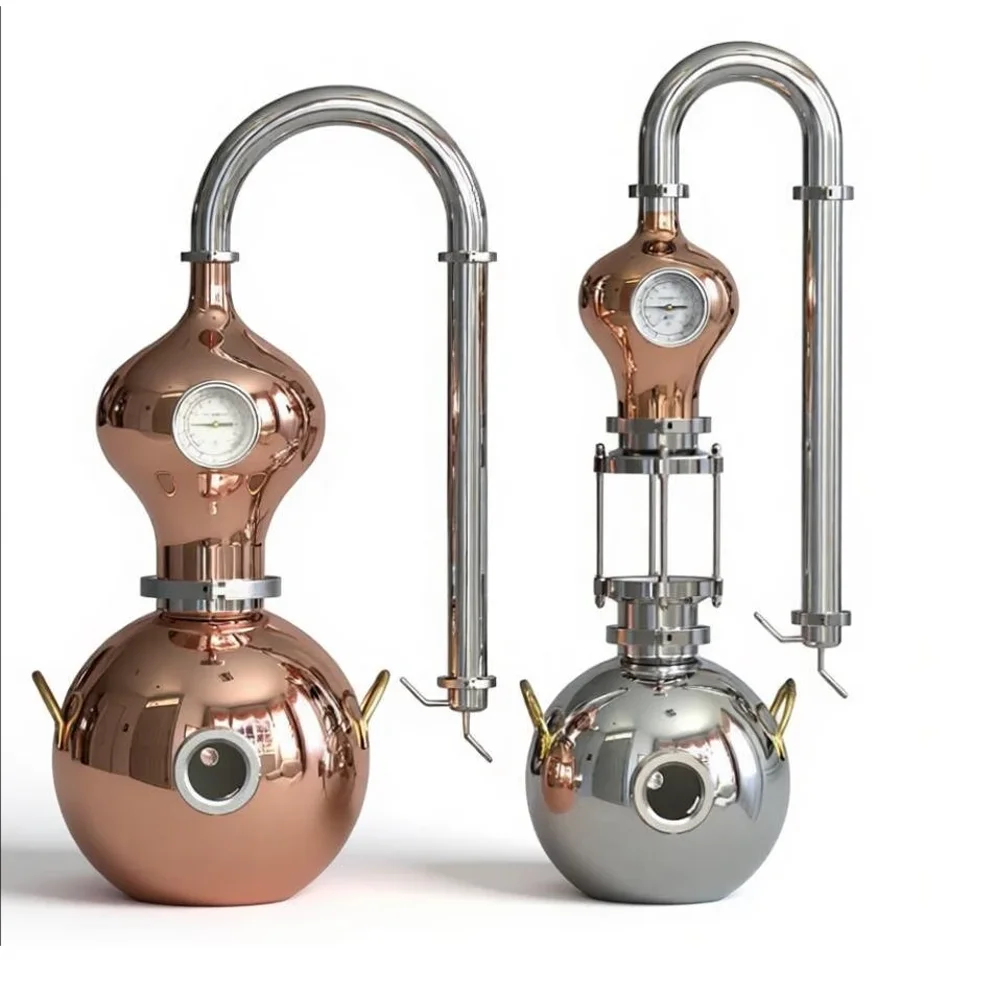 Copper Stainless Steel Distillation Equipment Household Pure Dew Essential Oil Distillation Wine Brewing Distiller Machine