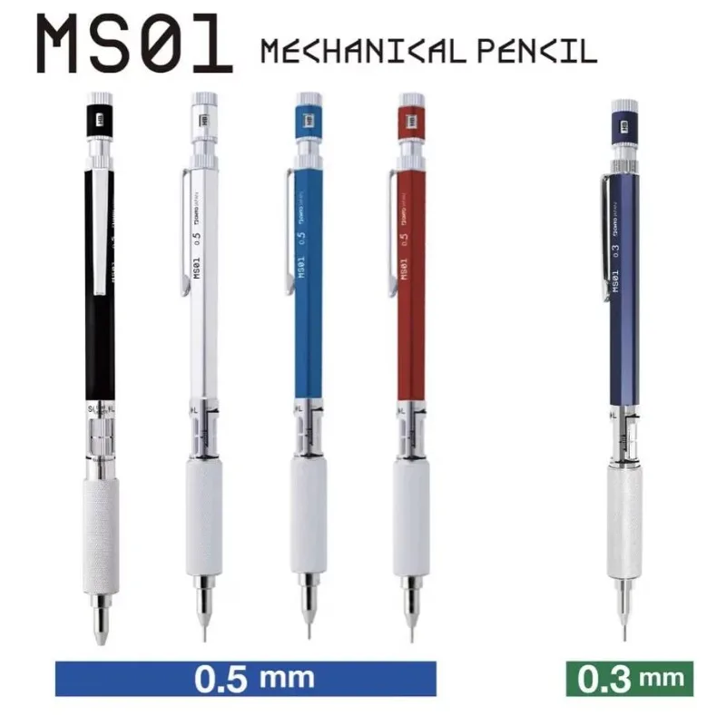 OHTO MS01 Mechanical Pencil,Adjustable Lead Sleeve And Lead Extension,Metal Professional Technical Pencil For Engineers&Artists