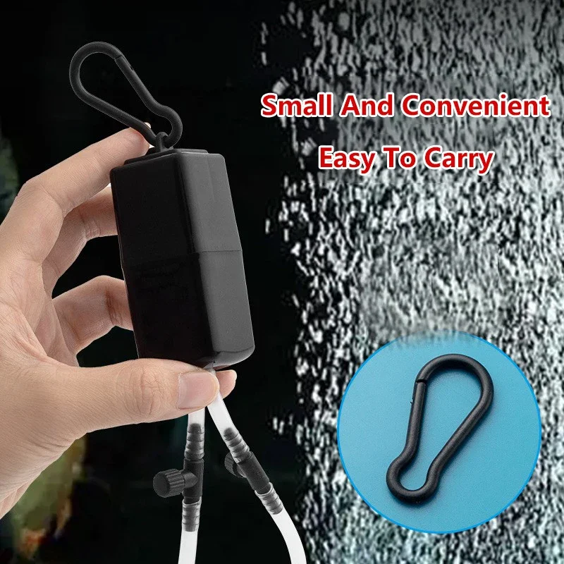 1pc buraco duplo tanque de peixes oxigênio aquário bomba ar com usb doméstico mini compressor ar acessórios preto/branco/azul/amarelo