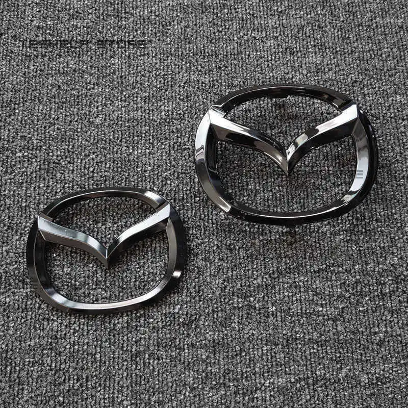 Immagine 3: Per MAZDA3 2014-2015 2016 2017 2018 2019 Griglia Frontale Nera, Emblema Cofano, Paraurti Posteriore, Accessori Auto per Bagagliaio