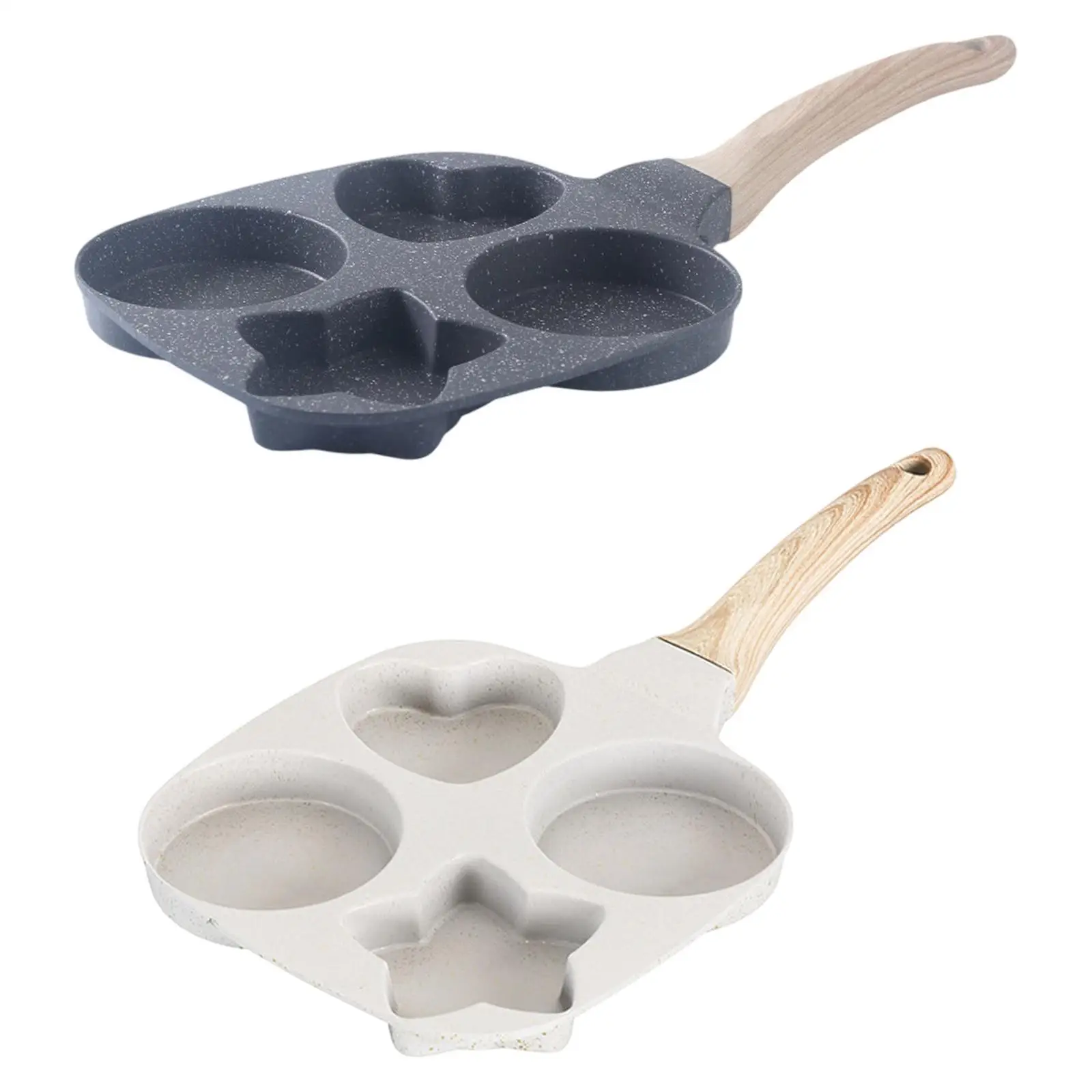 

Сковорода для жареных яиц с антипригарным покрытием, сковорода для жареного омлета из алюминиевого сплава, разделенная сковорода с антипригарным покрытием для ветчины, кексов, мясных плит, гамбургеров