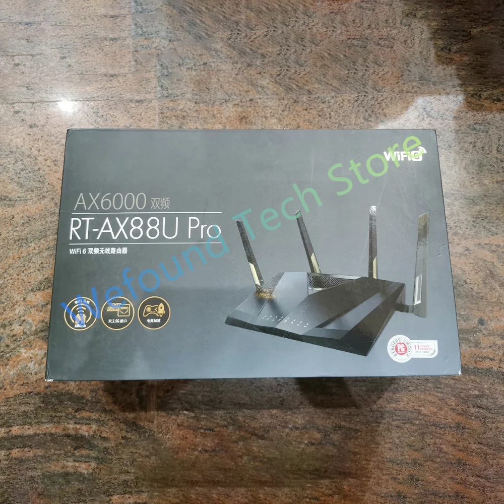 For ASUS Full Gigabit Gaming Wireless Router Wall Through Whole House WiFi6 Quad Core 2.0G RT-AX88U Pro