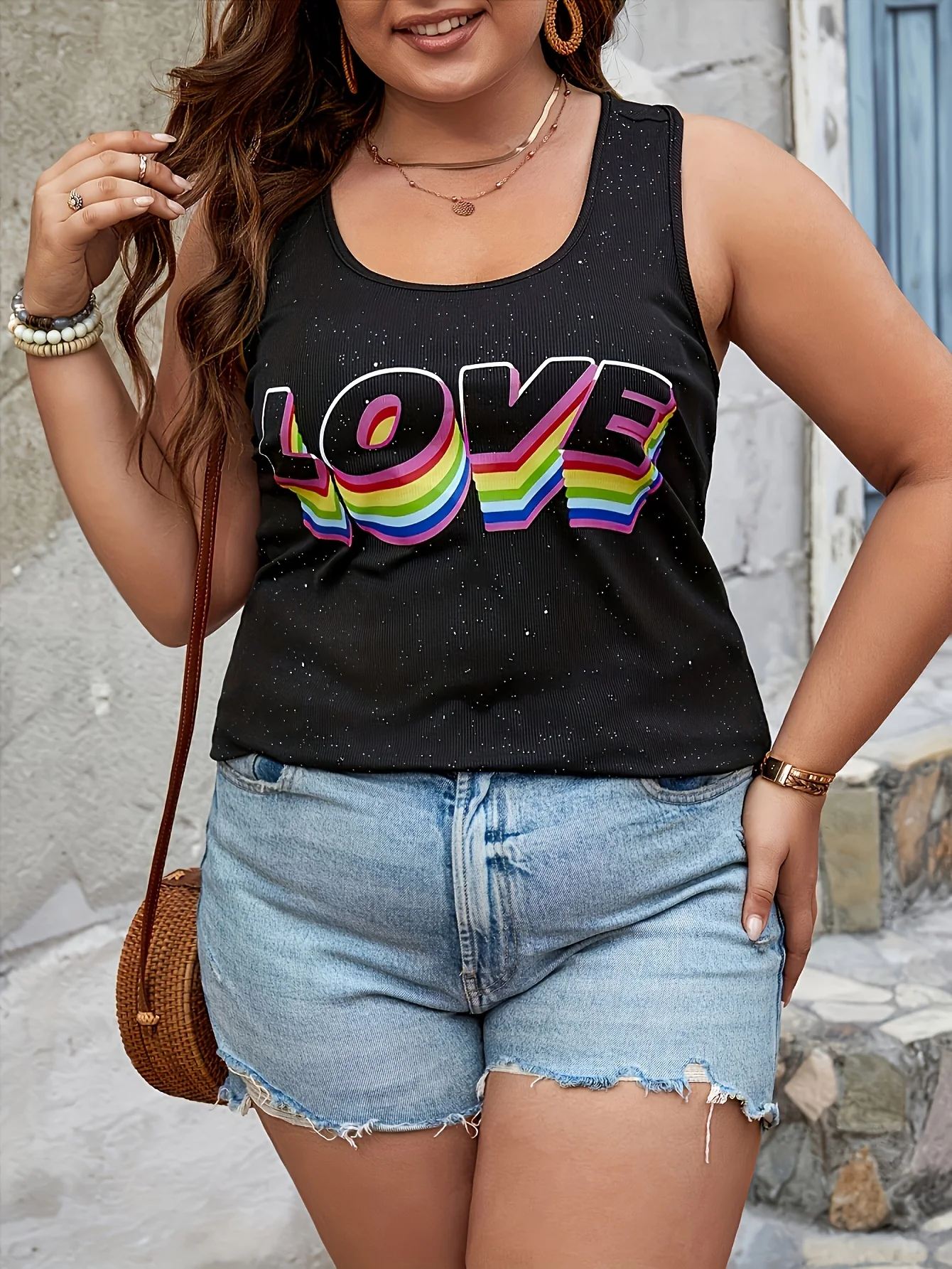 Chaleco tejido de gran tamaño negro para mujer, chaleco tejido de gran tamaño para mujer, chaleco suelto informal adecuado para ropa de verano, negro