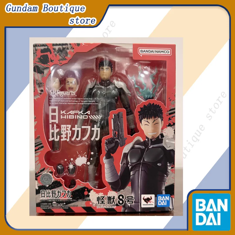Bandai genuíno shf kaiju no.8 kafka hibino anime figura de ação colecionável modelo de mobilidade conjunta brinquedos ornamentos presente crianças