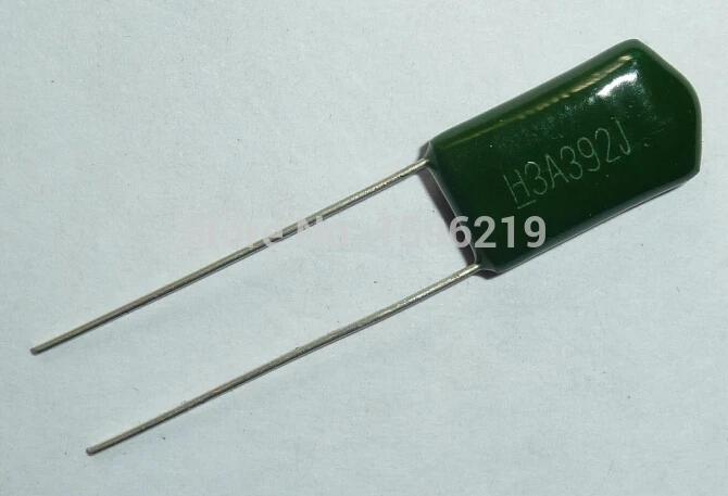 

500pcs Mylar Film Capacitor 1000V 3A392J 3900pF 3.9nF 3A392 5% 1KV Polyester Film capacitor