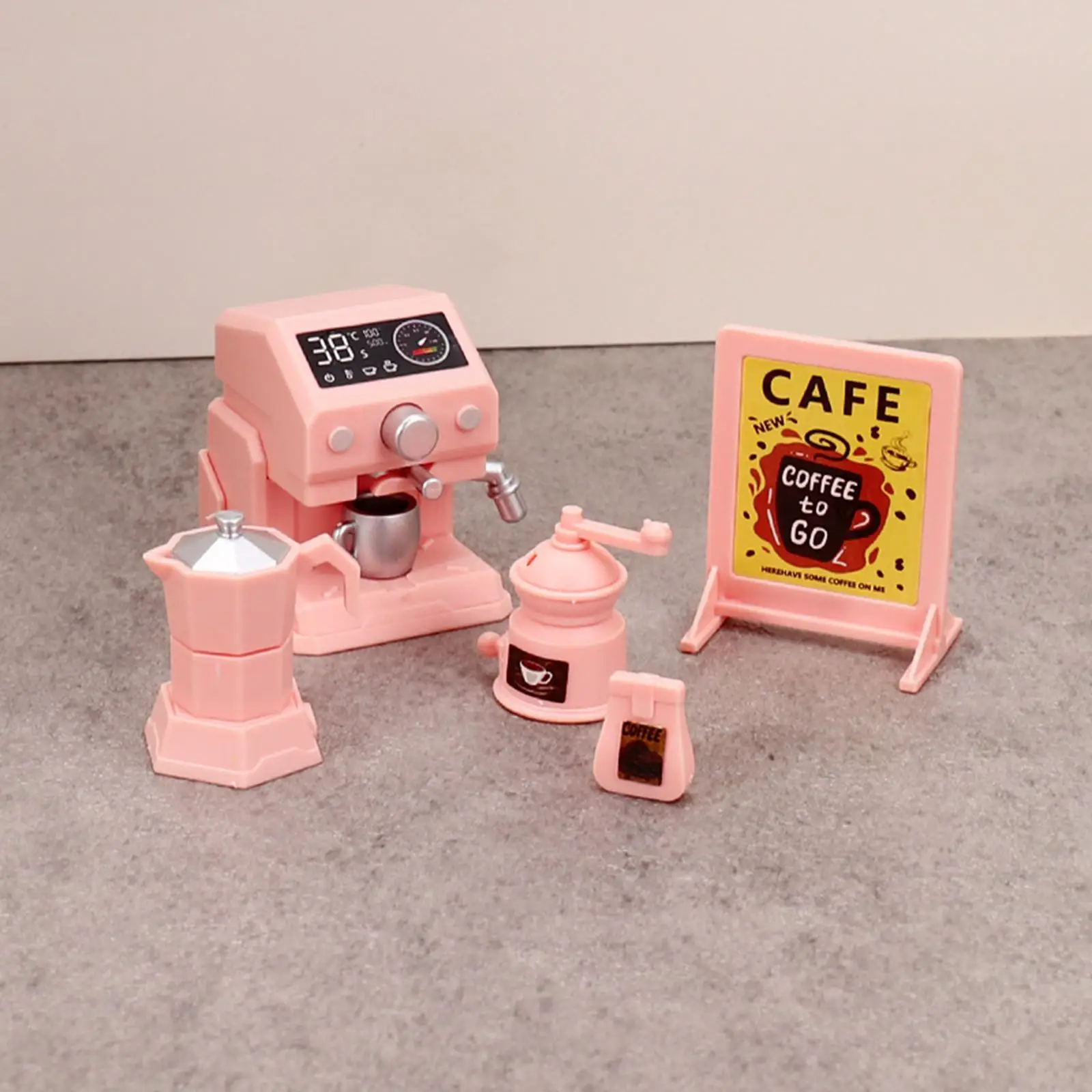 

Миниатюрная кофеварка, украшения, подарок для девочек и мальчиков, розовый декор сцены, мини-электроприборы, мебель для кукольного домика, кофейник