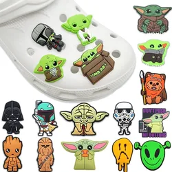 1pcs Disney Yoda Elf Star Wars DIY Shoe Decorations for Kids Holiday Gifts Sandals Accessories A child's birthday present PVC