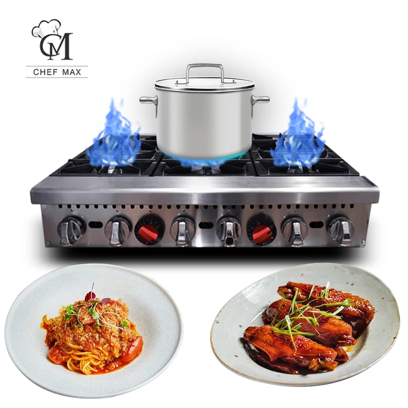 

Commercial Kitchen Gaz Cooking Rangs 6 Burner Fast Burners Gas Pasta Cooker Rang Gas Cooker Stove