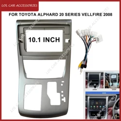 10.1 Inch Fascia For TOYOTA Alphard 20 Series Vellfire 2008 Car Radio Stereo Android MP5 Player 2Din Head Unit Panel Frame Cover