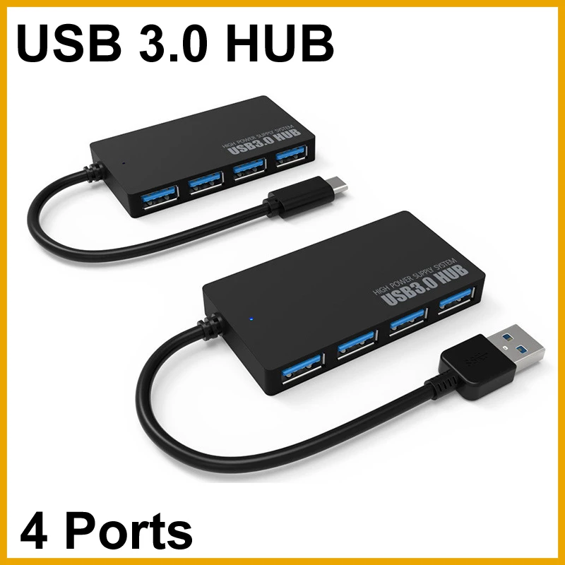 NEW High-Speed USB 2.0 Hub 4-Port Data Cable Splitter Adapter Multi-System Plug And Play Expander for Enhanced Connectivity