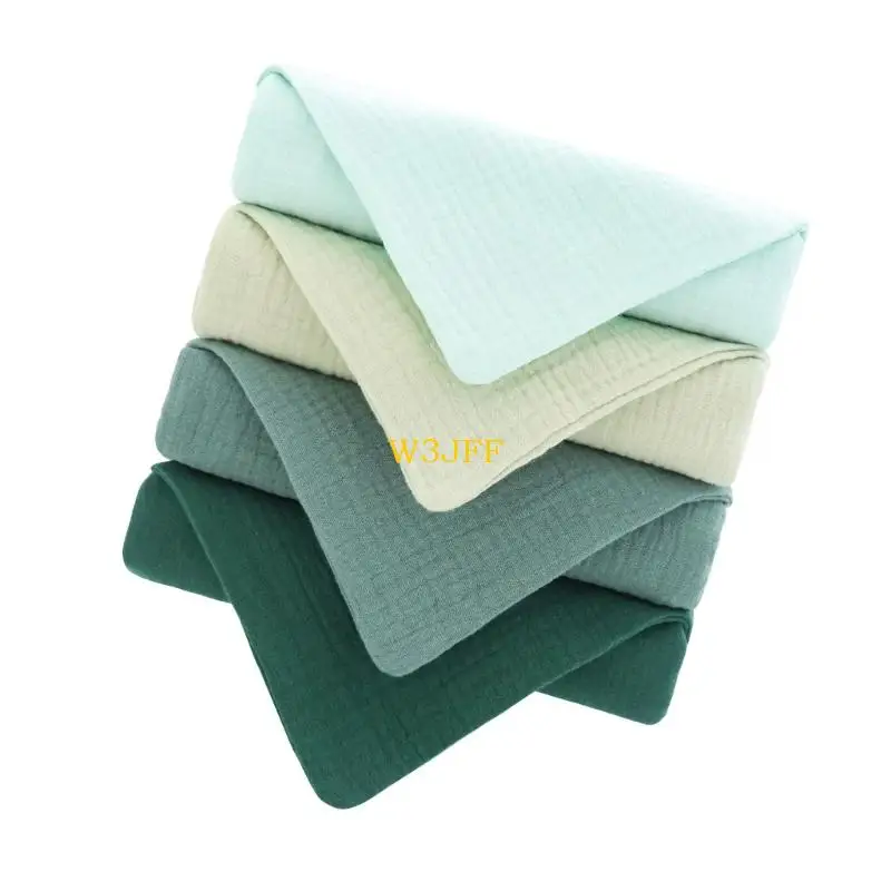 W3JF منشفة وجه لحديثي الولادة من القطن مناشف أطفال تنظيف لطيف 2-طبقة للبشرة الحساسة سريعة الجفاف أساسية 4 قطعة/المجموعة #5