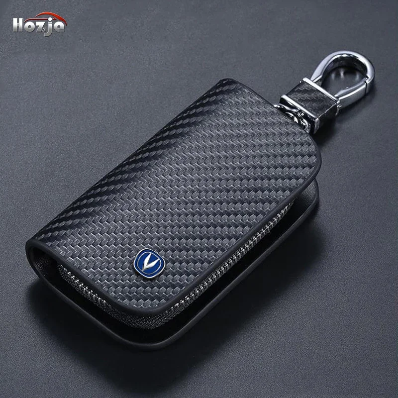 

Carbon Leather Car Key Case for Changan CS75 PLUS CS55 PLUS CS95 CS85 CS15 CS35 PLUS UNI-K UNI-T UNI-V UNI-Z Hunter Eado Alsvin
