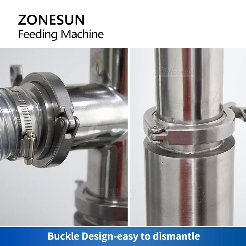 ZONESUN ZS-FP1 Automatic Piston Pump Thick Liquid Feeding Machine for Sauce Lotion Paste Filler Line