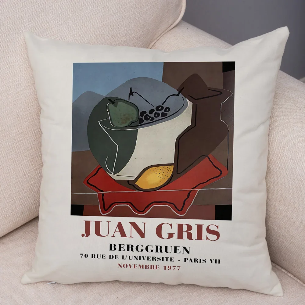 Juan Gris Cubism Modular Gallery Pillowcase Double Print Decor Pillow Case for Sofa Home Soft Plush Throw Cushion Cover