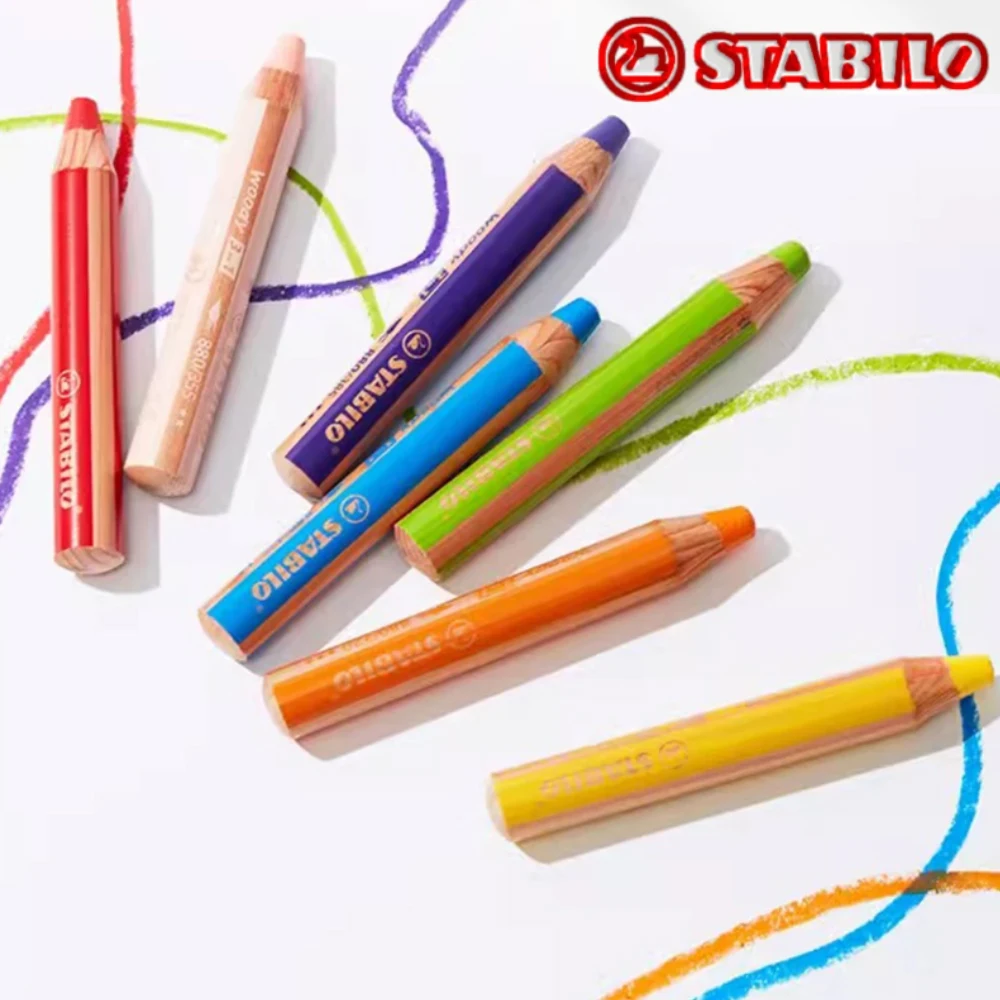 1PC STABILO 880 Crayons Industrial Marker Coloring Children's Drawing Wood Marker Washable Safe Non-toxic Art Supplie Stationery
