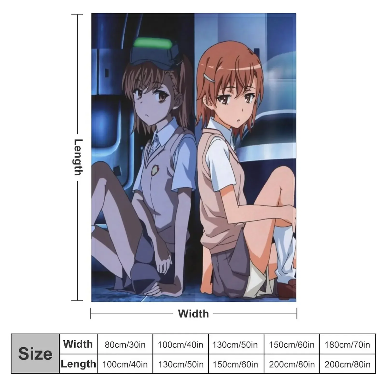 Toaru Series - Misaka Mikoto & Imouto Throw Blanket Flannels For Baby Extra Large Throw Hair Blankets