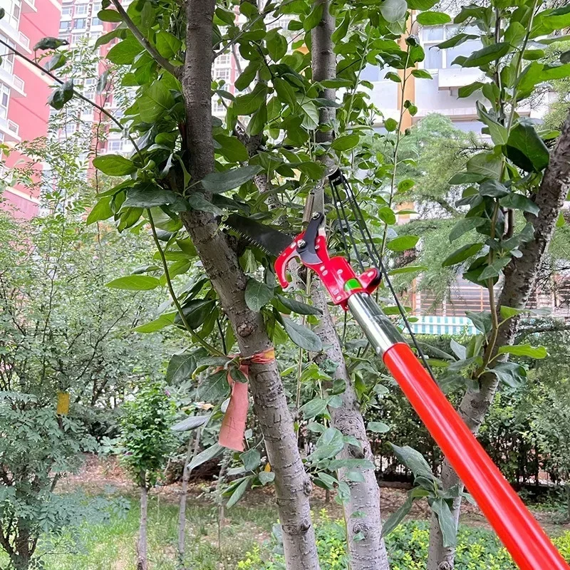 8 Knots 8 Meters Multifunction Wood Saw Pruning Tool Garden Tree Pruning Saw Professional Replaceable High Tree Rod Hand Tools
