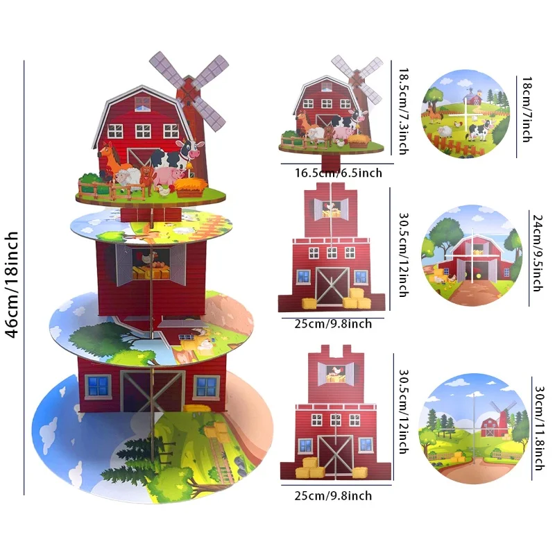 مزرعة موضوع حفلة عيد ميلاد الديكور حفلة لصالح زينون مزرعة بالونات أطباق عيد ميلاد منديل أكواب أدوات المائدة مجموعة كاملة من لوازم #4