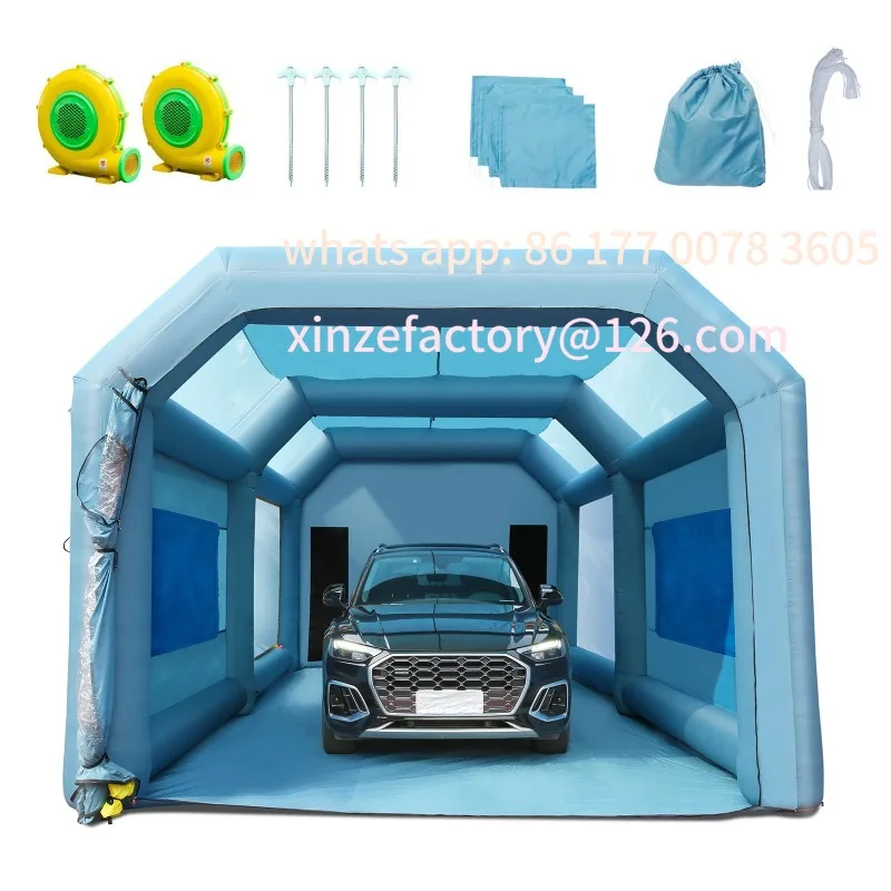 

Customizable Inflatable Paint Booth with Blowers Inflatable Spray Booth Powerful Spray BoothCar Paint Tent Air Filter System