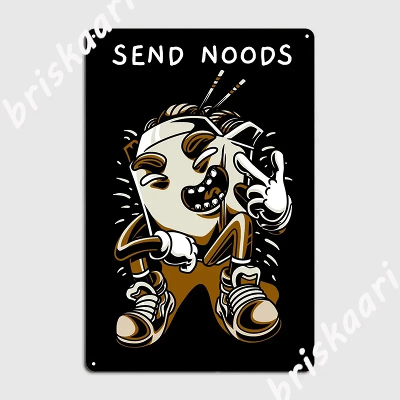 Send Nudes Pun Rude Noodle Box Funny Food Metal Plaque Poster Plaques Club Bar Funny Wall Pub Tin Sign Poster
