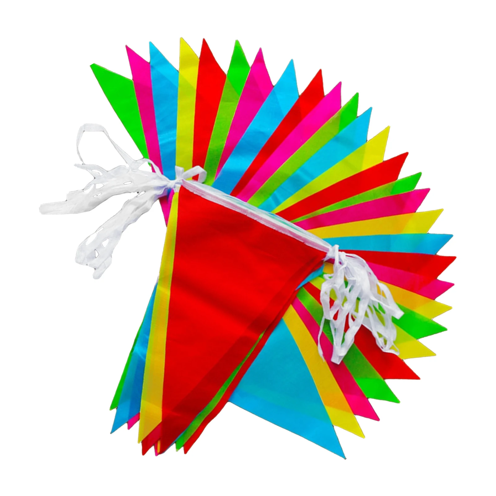 

80M Colorful Pennant Banner Hanging Decoration For Festival Birthday Party Multicolor Pendant Banners Decorations Outdoor Indoor