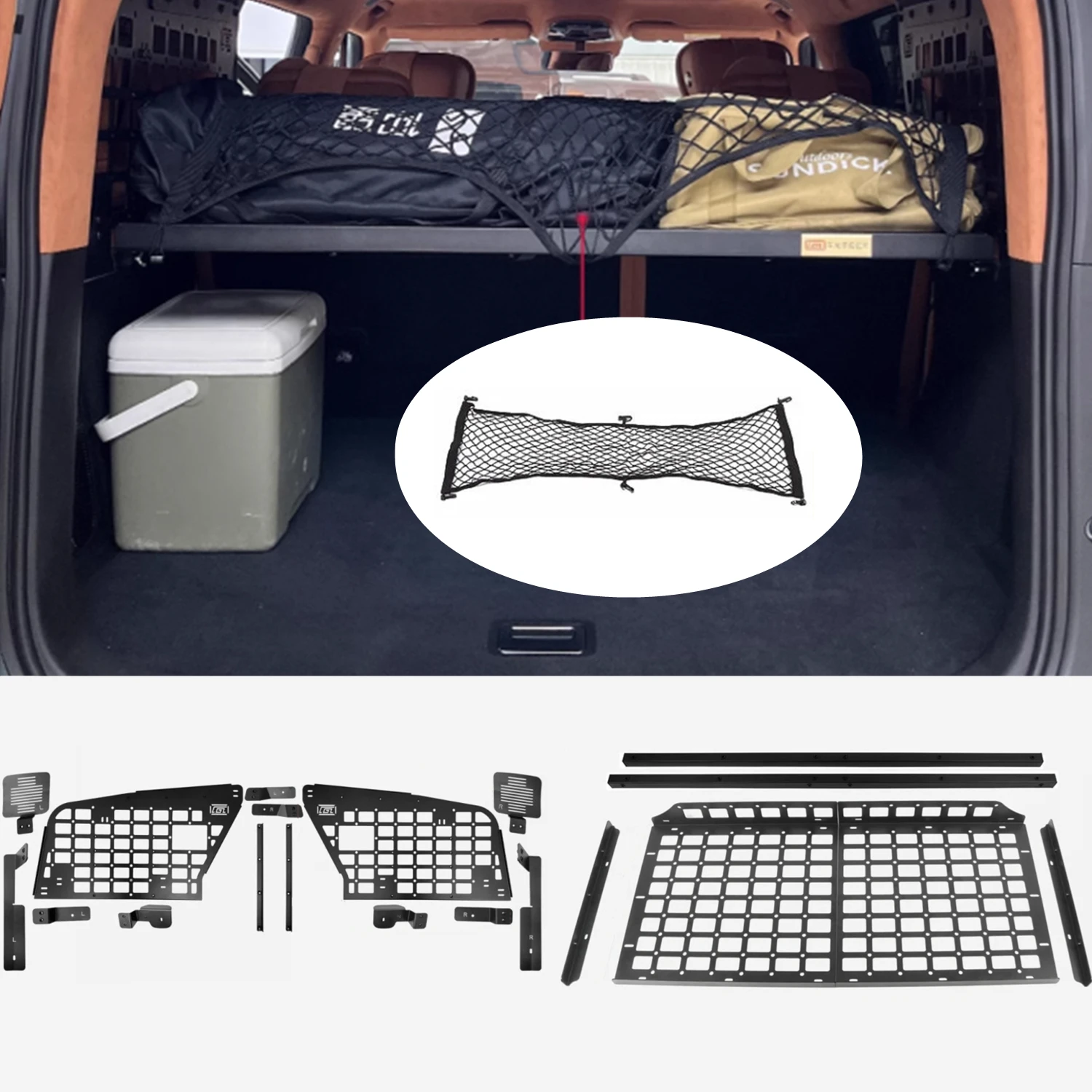 Fit for BYD YangWang U8 Look Up Off-road 2023 2024 2025 Trunk Shelf CGZ Molle Storage Panel Cargo Organizer Racks