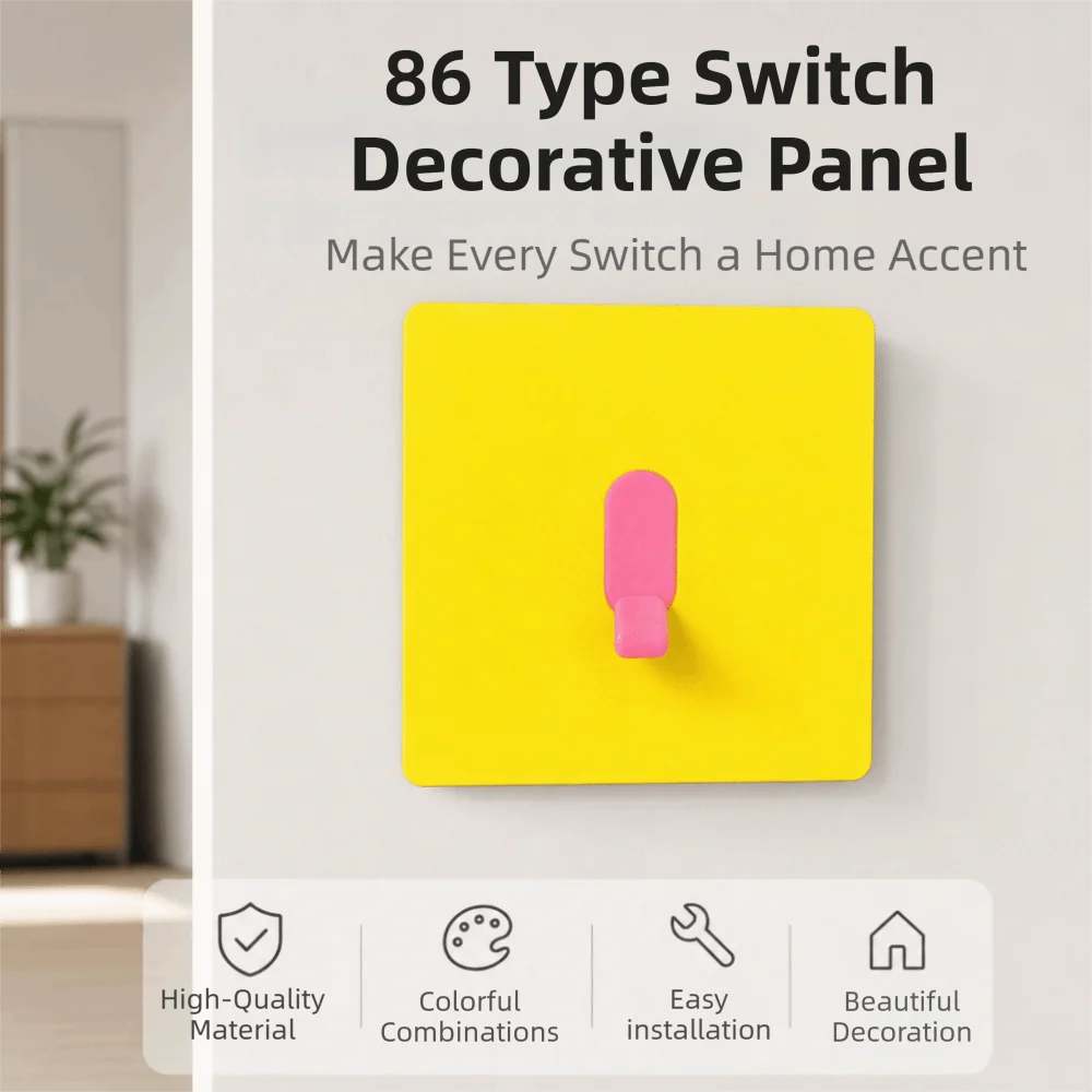 1/2/3 Gang Light Switch Cover 3D Printed Retro Vintage Console-shaped Switch Cover Creative Self-Adhesive
