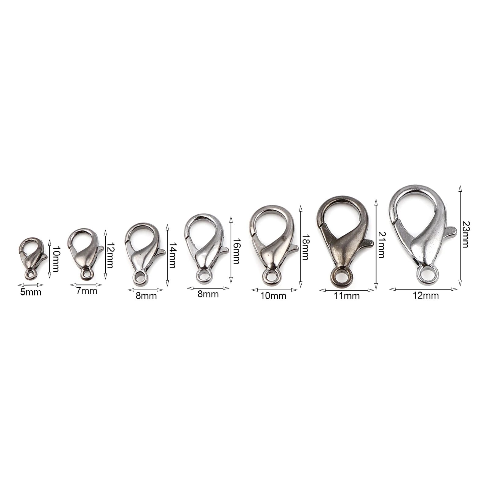 6 Colors Metal Lobster Clasp Hooks End Connectors for Handmade Necklace Bracelet Chain DIY Making Jewelry Gifts Findings,20PCs