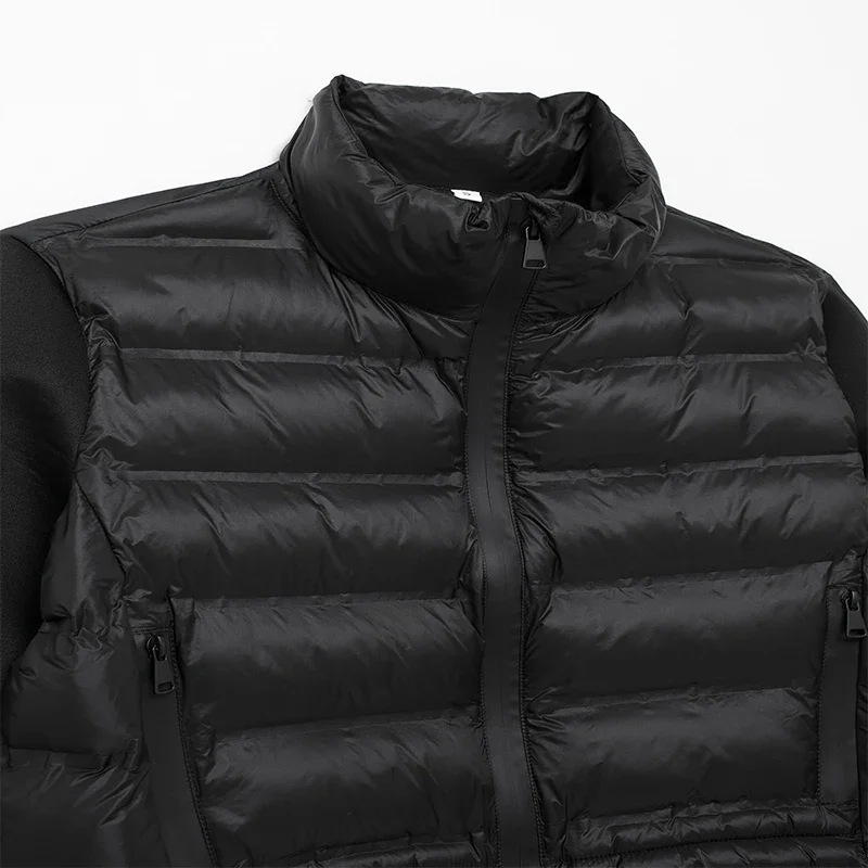 معاطف نسائية عتيقة بطية صدر واقفة ، جاكيت قطن أنيق ، جاكيت مرقع أحادي اللون ، ملابس شتوية ، موضة