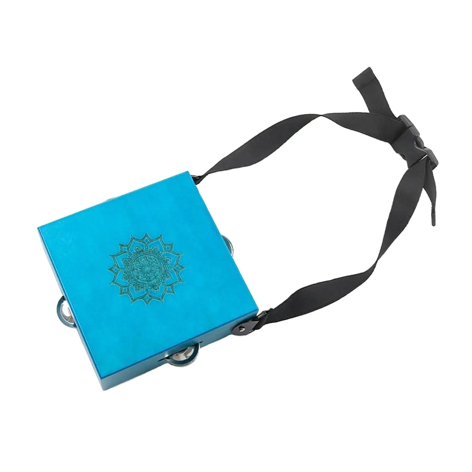 Portable Cajon with Adjustable Strap, Compact Wearable Accompaniment Drum, Percussion Instrument for Street Performance