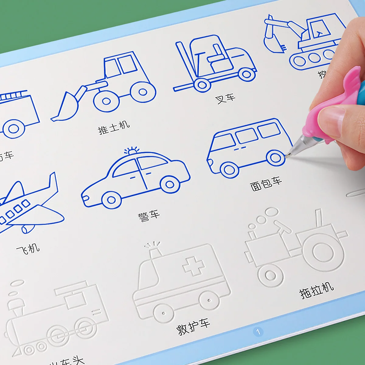 Buku menggambar & Doodle anak, keterampilan Motor halus prasekolah beralur untuk anak-anak melacak alas latihan tulisan tangan untuk taman kanak-kanak kelas besar