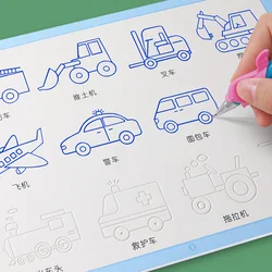 Bloc de práctica de habilidades motoras finas para niños, garabatos acanalados y libro de dibujo para niños, trazado, escritura a mano, guardería, clase grande