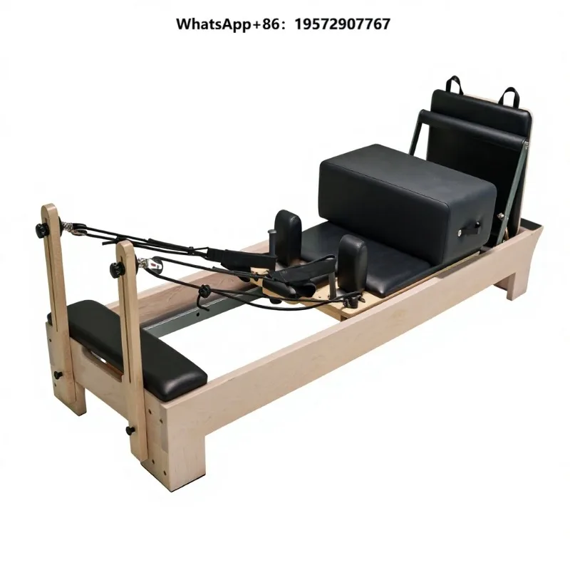Yoga Pilates Gym Fitness Maple Wood Pilates Reformer Training Bed with  Frame
