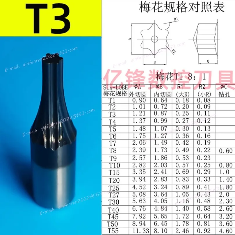 Torx Screw Rotary Broach Punch Star Spline Bit Punching Tool T3 T4 T5 T6 T7 T8 T10 T15 T20 T25 T30 T40 T50 T55 - view 6