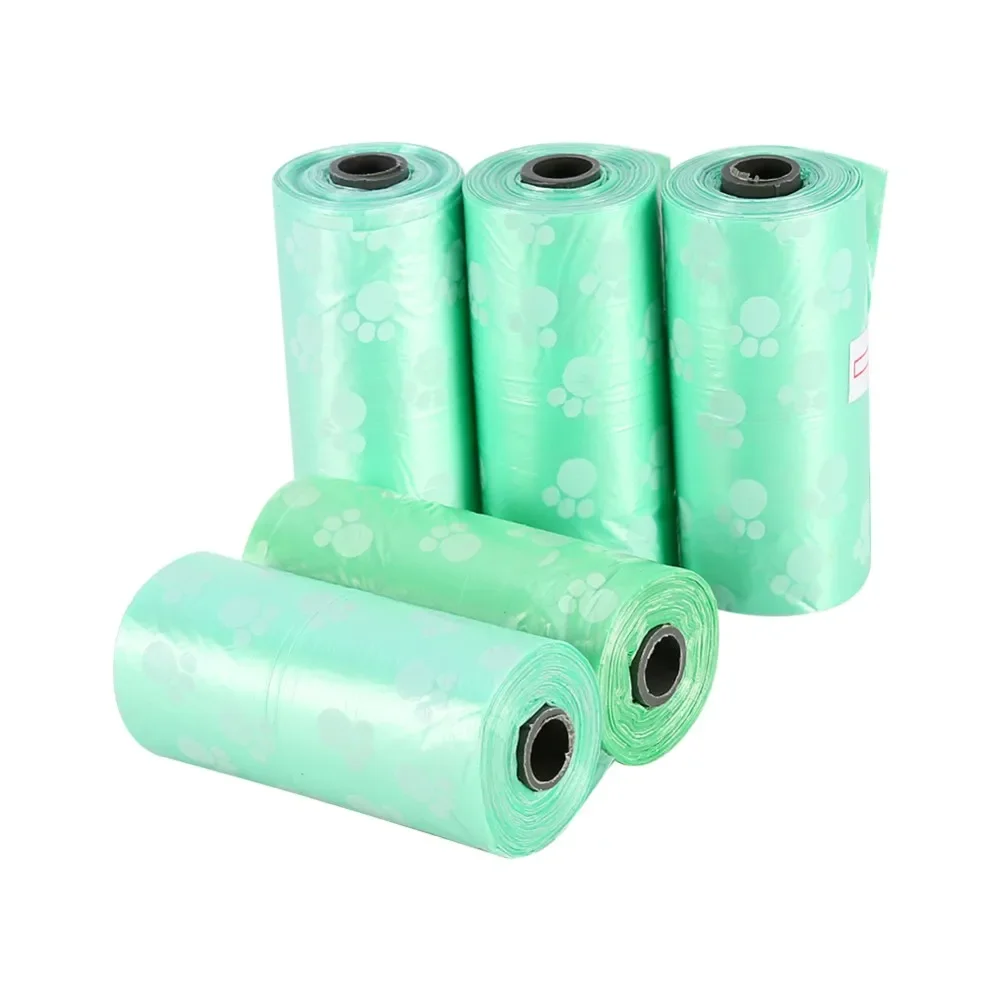 10 rollos de 150 Uds. Bolsa para excrementos de perros, bolsas de basura para mascotas, transportador al aire libre, limpieza biodegradable, bolsa de limpieza para recoger residuos para gatos y perros