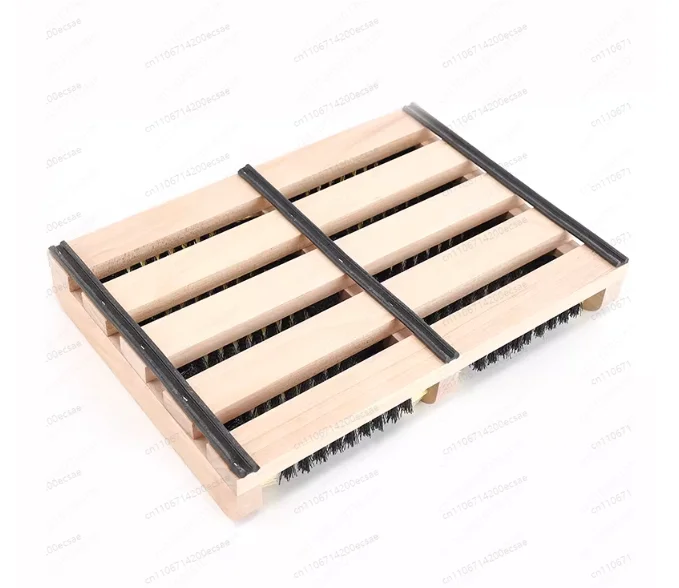 Wooden Shoe Sole Cleaning Brush Manual Mud Dirt Scraper Home Entrance Footwear Cleaner Tool