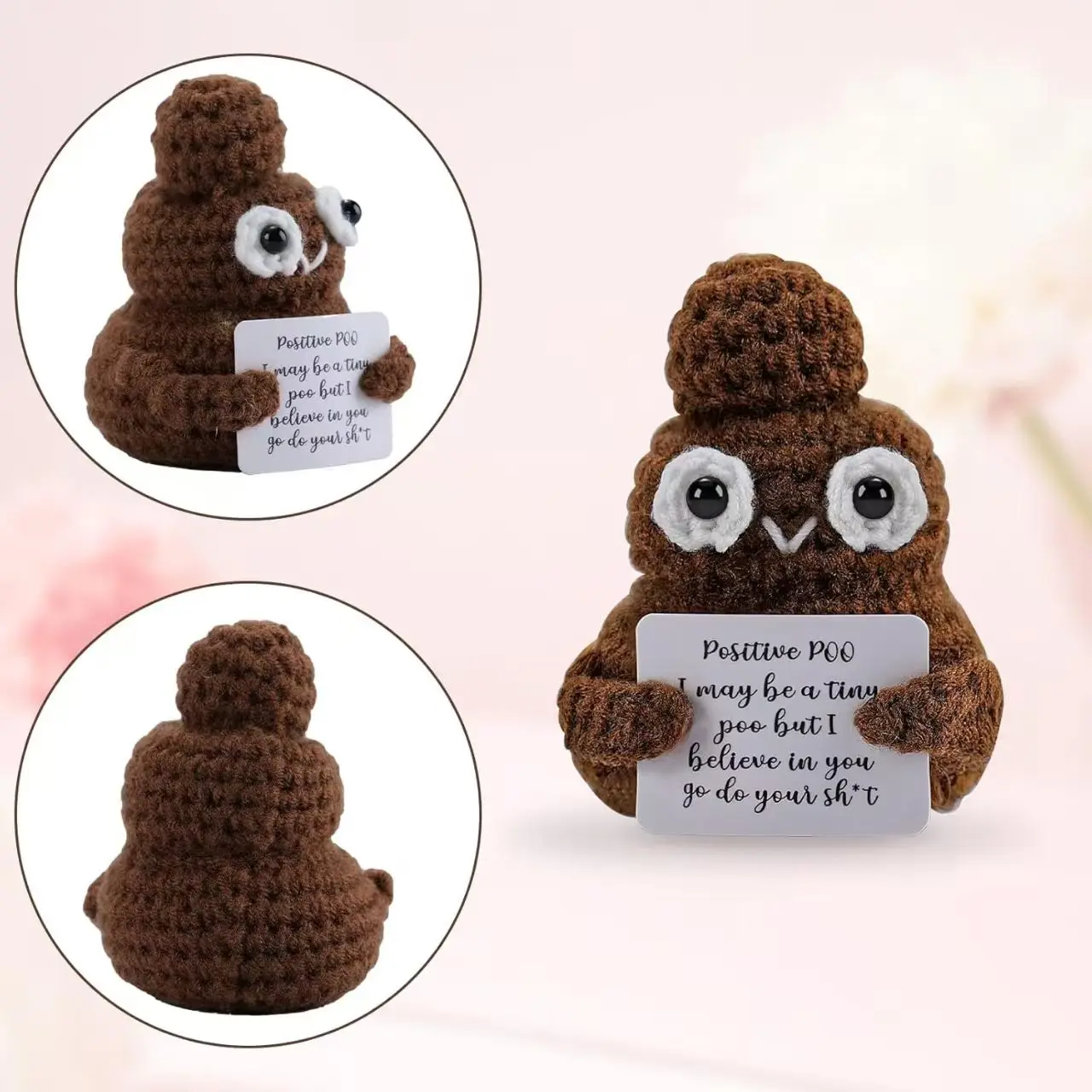 Handmade Knitted Poop Doll, Positive Poop Toy, Unique Handcrafted Gift, Fun and Whimsical Decoration, Perfect for Collectors