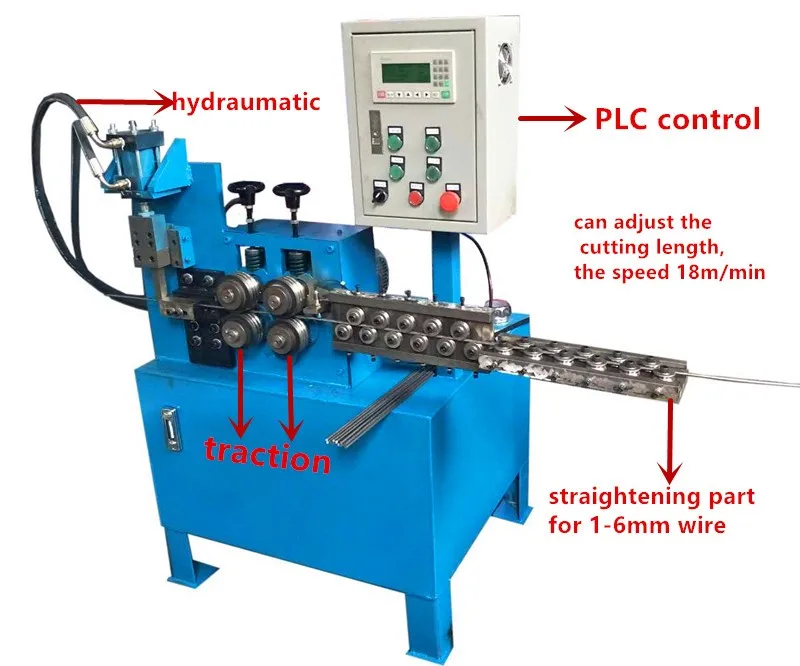 2-5mm Metal Rod Wire Hydraulic Straightening and Cutting Machine for Aluminum wire, iron wire, copper wire