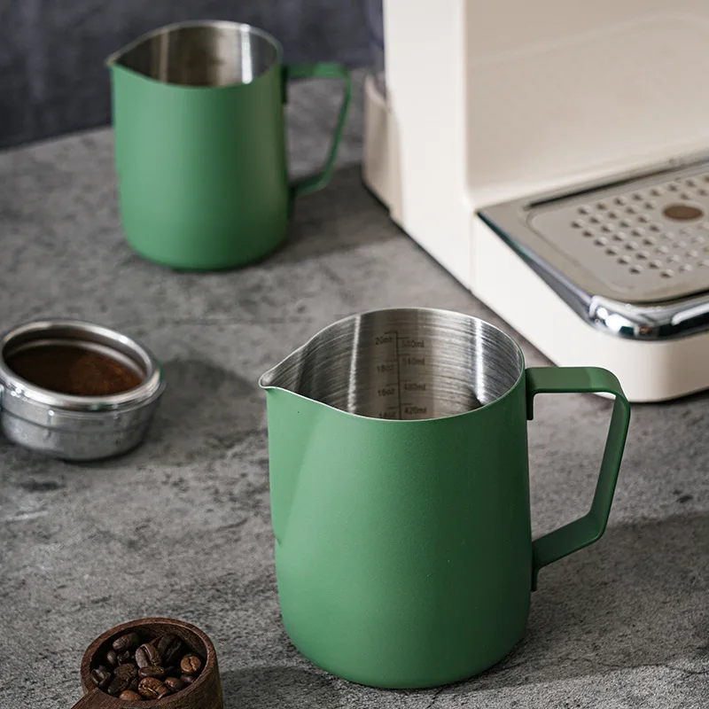 

Кувшин для молока со шкалой, кувшин для вспенивания молока из нержавеющей стали, кувшин для латте-арта, чашка для эспрессо, чашка для капучино, детали кофемашины