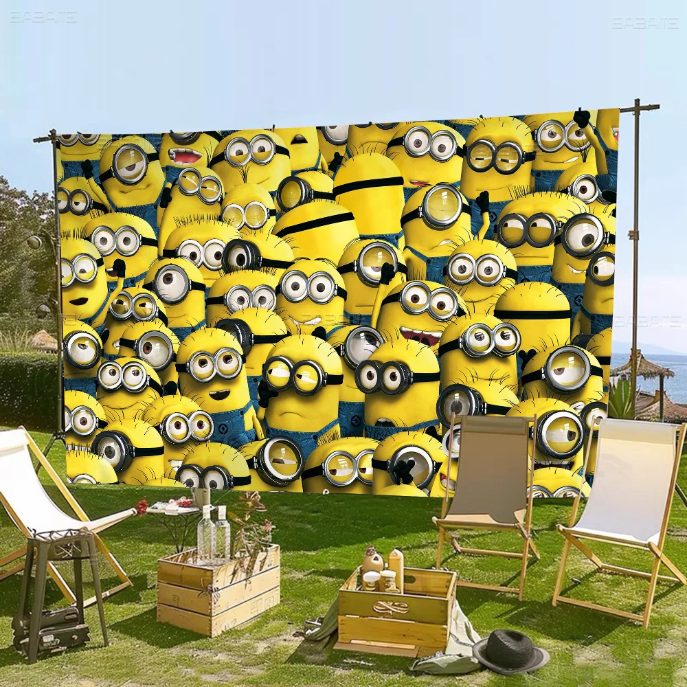 M_Minions Anime Chart Flag for Living Room Home Dorm Decor Art Home Decor Banner