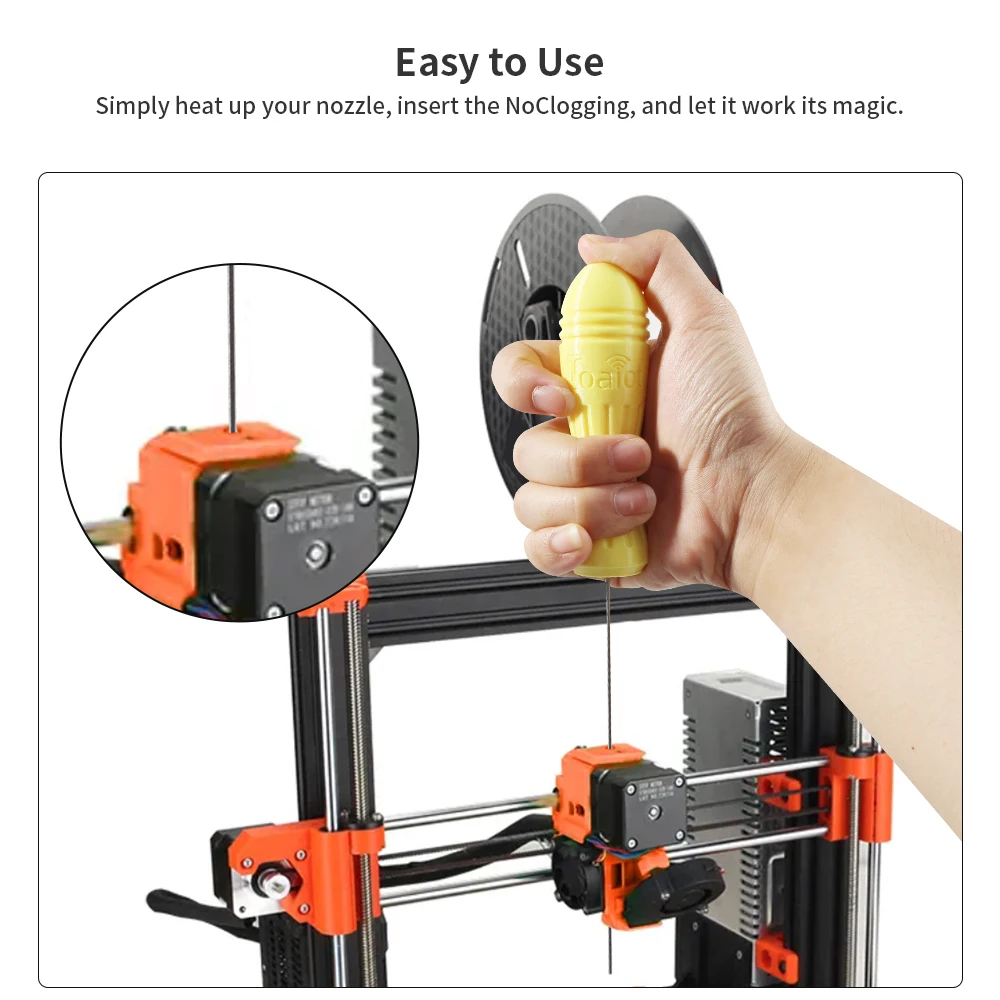 Toaiot-No Clogging Tube para Impressão 3D, Ferramenta de Limpeza, Extrusoras, Uso para M7, M8 Bicos, Acessório Impressora