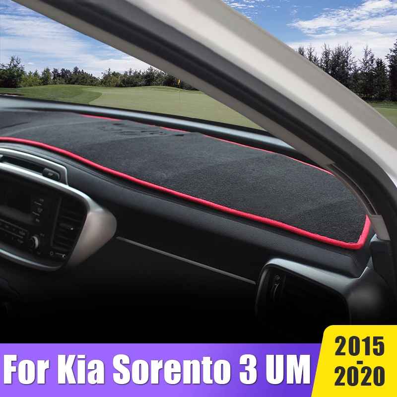 

For Kia Sorento 3 UM Prime 2015 2016 2017 2018 2019 2020 Car Dashboard Sun Shade Cover Non-slip Mat Avoid Light Pad Accessories