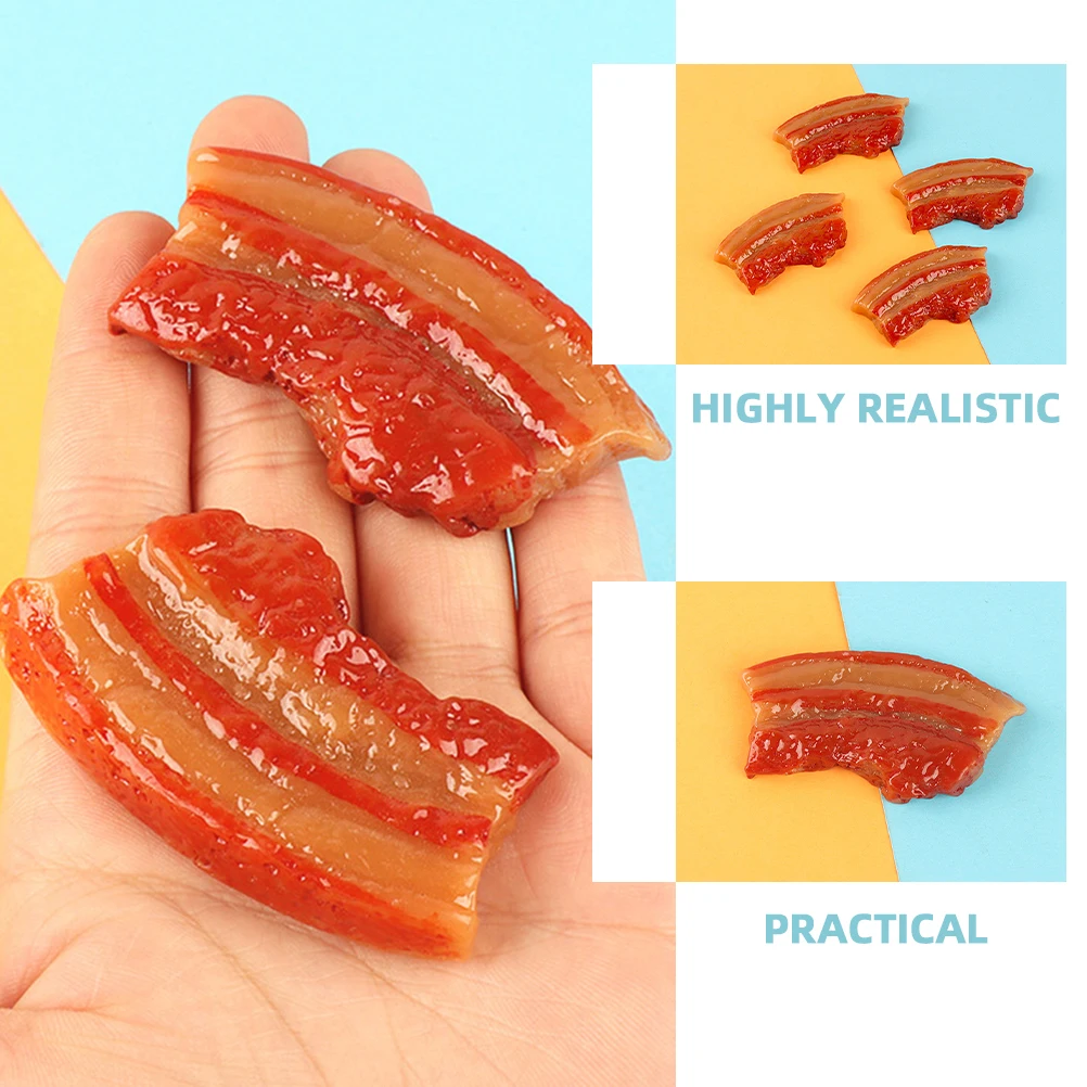 

10pcs Simulation Meat Fake Pork Prop Lifelike Food Decor For Restaurant Party Photography Kitchen Artificial Decoration